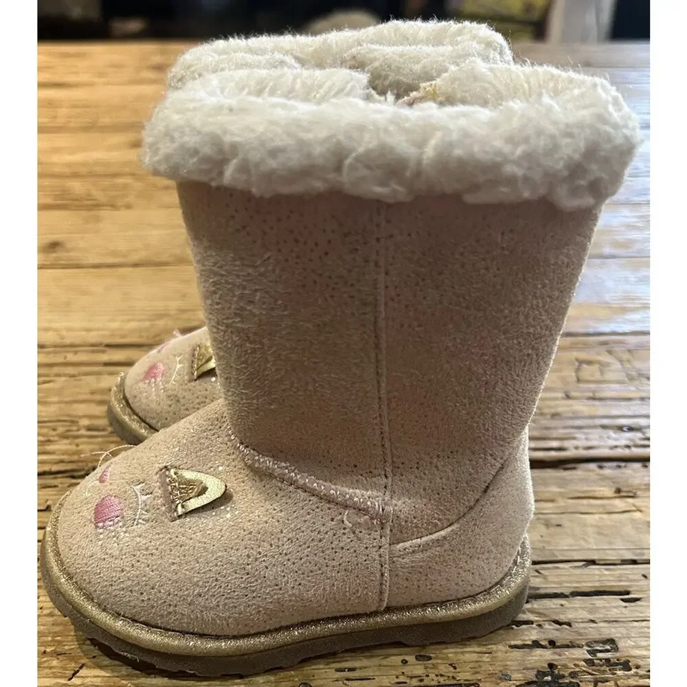 Self Esteem Footwear Infant Faux Fur Taupe Size 5 Boots